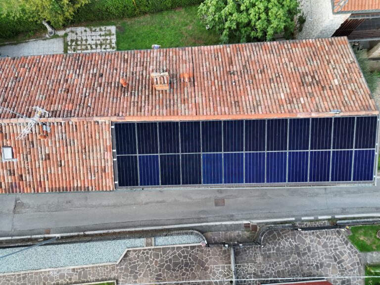 Vista dall’alto della disposizione dei moduli.