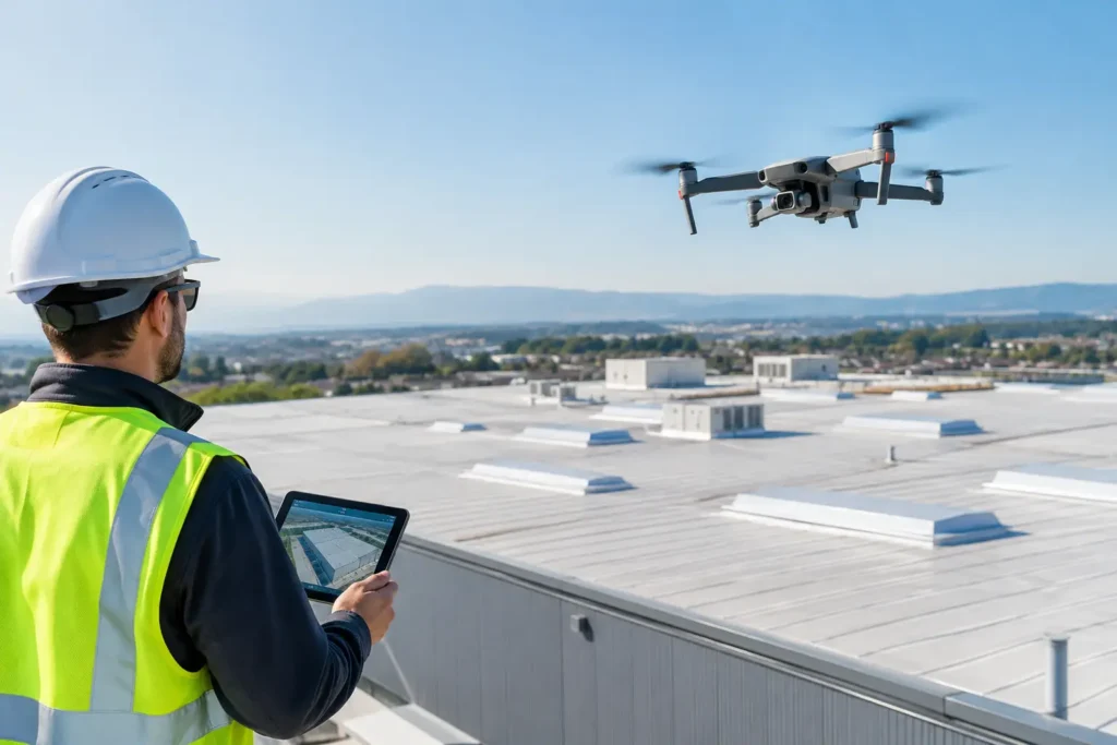 Fotogrammetria drone per copertura industriale