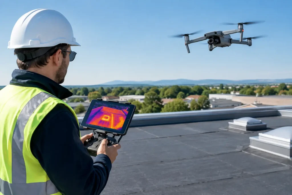 Termografia drone per infiltrazioni del tetto
